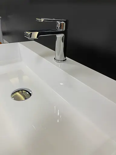 Раковина Adamant умывальник SLENDER искусственный камень прямоугольная - фото 9