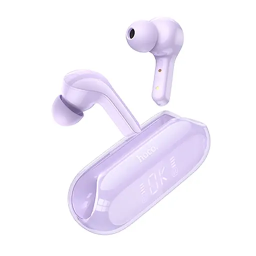 Навушники бездротові Hoco TWS EW39 вакуумні фіолетовий - фото 2