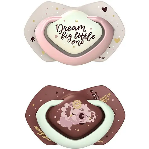 Пустушка Canpol babies Sleepy Koala силіконова симетрична 6-18 міс. 2 шт. бордова з рожевим (22/659_pin) - фото 2