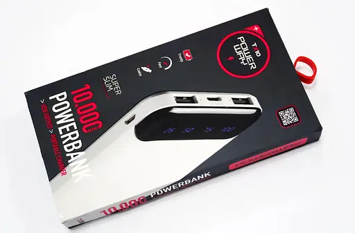 Портативний зовнішній акумулятор Power Bank Powerway TX10 10000mAh (Чорний) - фото 2