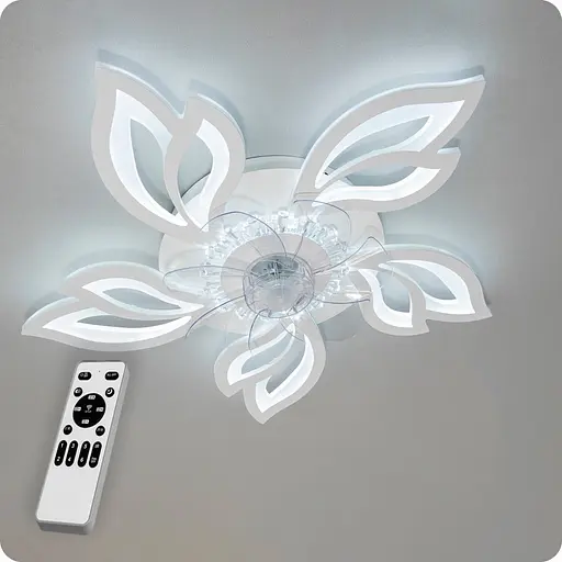 Люстра світлодіодна 517 Dlight з пультом і вентилятором 80 Вт Білий (02054) - фото 1