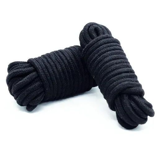 Мотузка для BDSM зв'язування в стилі Шибарі Чорний K0142-1 - фото 2