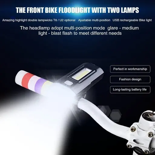 Велофара 3 в 1 PowerBank UltraFire Multifunctional Bicycle Light M48A - фото 3