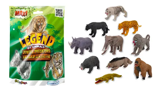 Стретч-игрушка в виде животного серии LEGEND OF ANIMALS МАКСИ – ХИЩНИКИ ДЖУНГЛЕЙ (в ассортименте, в дисплее) - фото 2