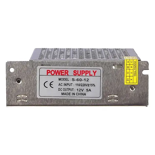 Блок питания S-60-12 в перфорированном корпусе 12V/5A - фото 2
