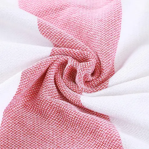 Полотенце пештемаль Lovely Svi хлопковое, пляжное, хамам, spa - XХL 100x180 см Red/Blue Stripes (9032025) - фото 3