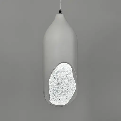 Гіпсовий білий світильник незвичайної форми плафона 50х18 см | Арт. MJ 27/1 | Line F - фото 4