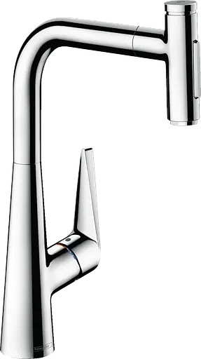 Змішувач Hansgrohe Talis Select 300 2jet кухонний з витяжним виливом Sbox 73867000 Хром - фото 1