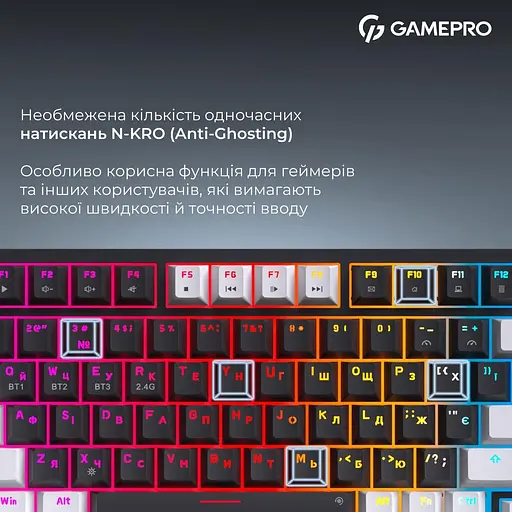 Клавіатура GamePro Asgard Valhalla Pro 75% Rainy switches (MK160B-D-Pro) - фото 5