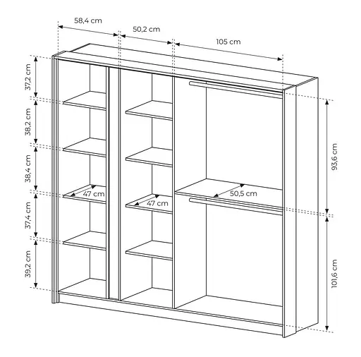 Шкаф для одежды Perfect Home Даст/Dast 4-дверный с зеркалом 4D/220 Беж (PFH-091011) - фото 3