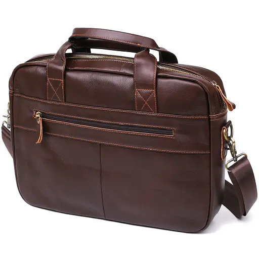 Деловая кожаная сумка для ноутбука мужская Vintage 40х27х7 см sum0020154 - фото 2