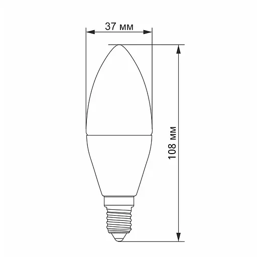 Лампа LED Videx C37h 4.9W E14, 4100K (VL-C37h-49144) - фото 3