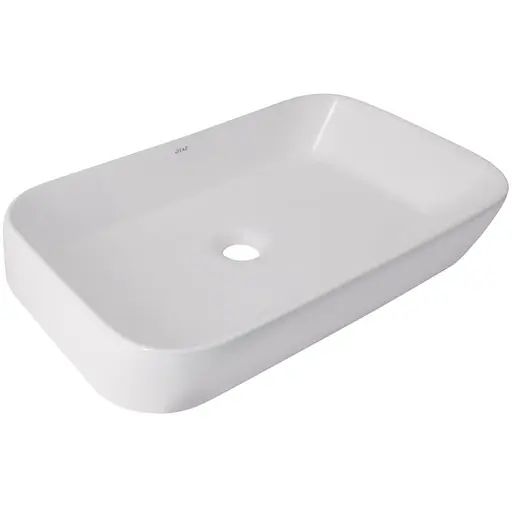 Раковина накладна Qtap Scorpio 550х390х120 мм, White, прямокутна, без донного клапана QT14112243WN - фото 1