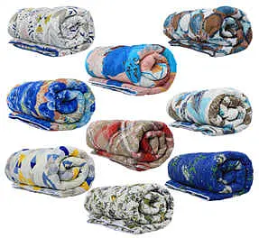 Одеяло "летнее" евро стеганое, ткань полиэстер, синтепон (60г/м2) 200х210 см. Цветной homefort