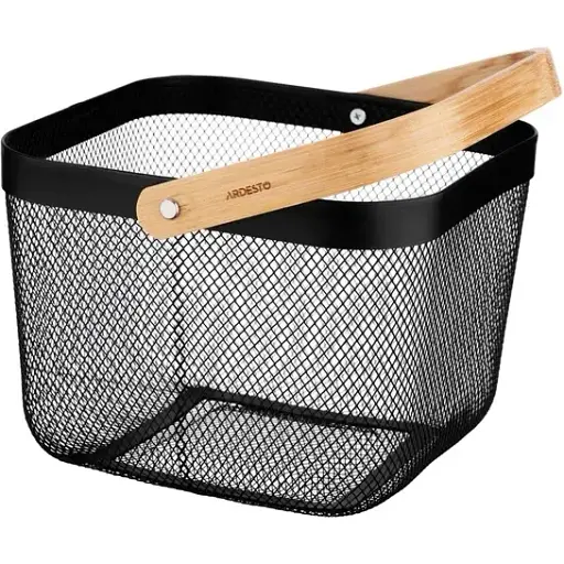Фруктовниця-кошик з ручкою Ardesto Midori чорна AR0901В