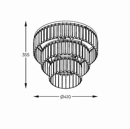 Стельовий світильник TIFANNY P17127-4-BK Zuma Line - фото 2