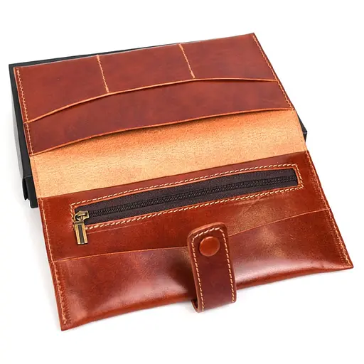 Кошелек ручной работы из элитного сорта кожи Tarwa acs0032244 - фото 6