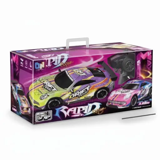 Радиоуправляемая машина DH 666-83 E-01, акум. 7.4V, 2.4Ghz, 2 комплекта колес, противоударная, подсветка, Розовая - фото 2