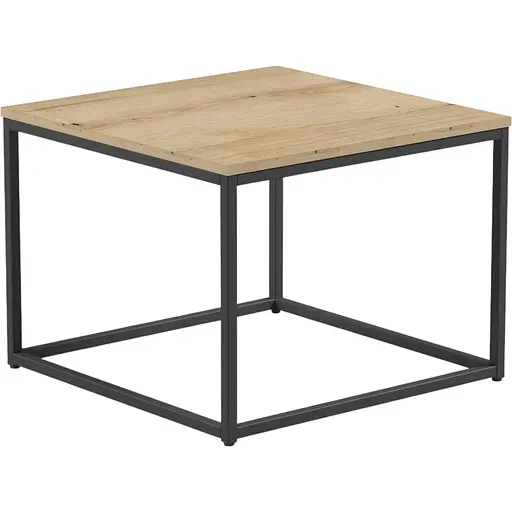 Стіл журнальний лофт Orange-Line ОП-191 600х600х450 мм Чорний/Дуб Евок прибережний