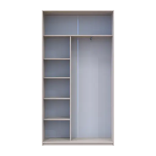 Шафа купе Doros Сіті Лайт Кашемір 2 Дзеркала 120х45х225 (80736344) - фото 6