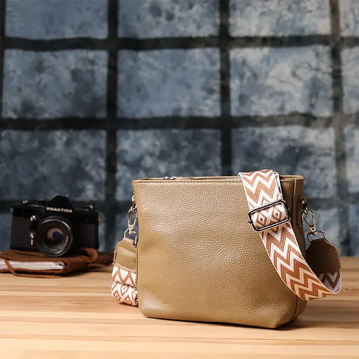 Женская кожаная сумка Vintage на плечо для повседневной носки 22х17.5х7.5 см sum0027580 - фото 8