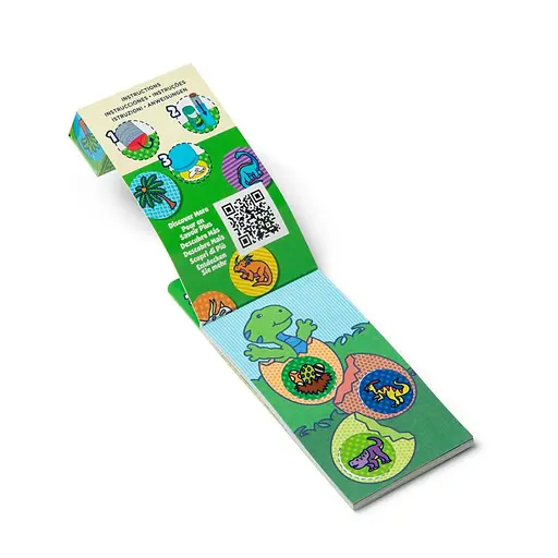 Набор из мини-блокнота и запасных наклеек для штампа Melissa & Doug Sticker WOW Динозавры (SM93208/6075136) - фото 3