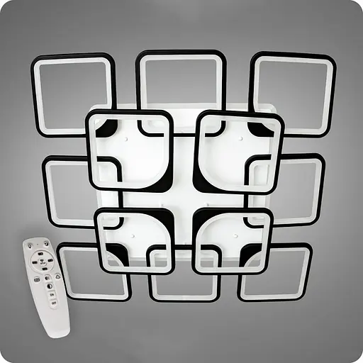 Люстра світлодіодна 517 Dlight 3color з пультом 385Вт Чорний (01013) - фото 1