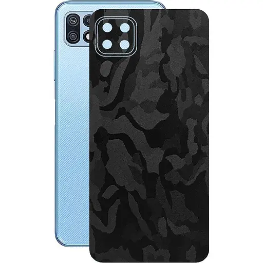 Захисна плівка StatusSKIN для Samsung Galaxy F42 5G E426 Корпус Вініл Камуфляж чорний - фото 1