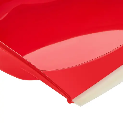 Совок пластиковый для мусора с резиновой насадкой 33 см, Господар Красный 85994 - фото 4