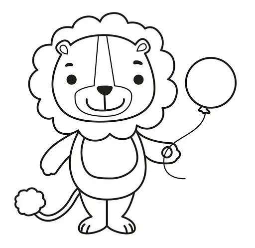 Детская раскраска для малышей "Лев" 403464, 8 страниц - фото 2