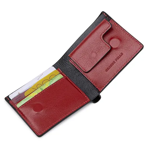 Женское кожаное портмоне Grande Pelle 11х9х2 см acs0018778 - фото 3