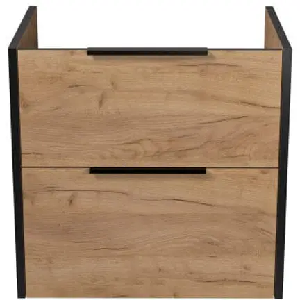 Тумба Мойдодир під стільницю Line Craft 60-А дуб крафт/Чорний - фото 1