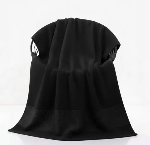 Кухонное махровое полотенце 35x75 см — мягкое влагопоглощающее полотенце для кухни темно-серое - фото 1