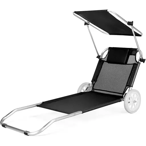 Шезлонг лежак Outtec Sun с черной крышей