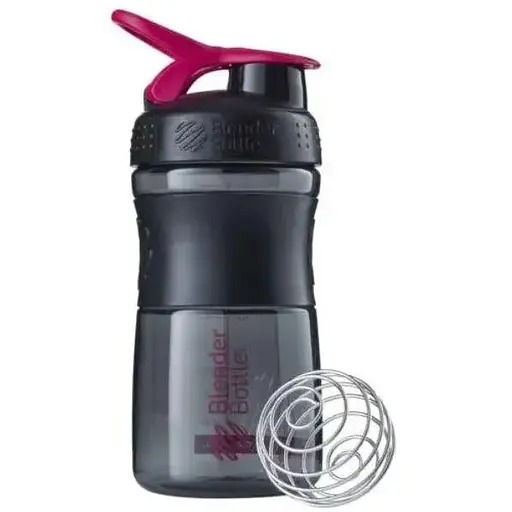 Шейкер спортивний BlenderBottle SportMixer Flip 20oz/590 мл Black/Pink (SM 20oz Black/Pink) - фото 1