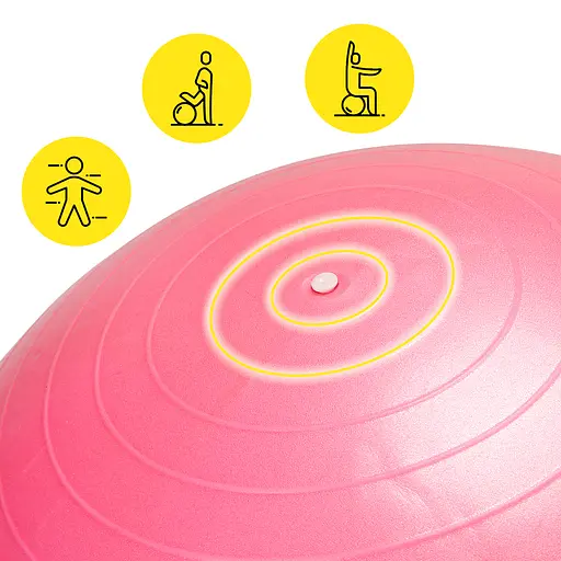 Мяч для фитнеса (фитбол) Cornix 65 см полумассажный Anti-Burst Pink XR-0477 - фото 2