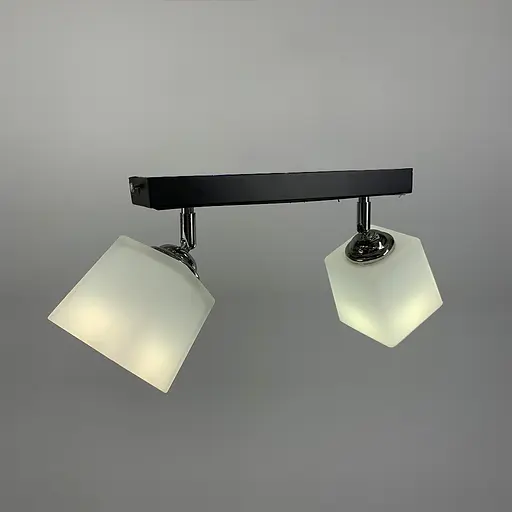 Світильник в чорному або білому корпусі на 2 плафони Line.F Колір корпусу Чорний - фото 4