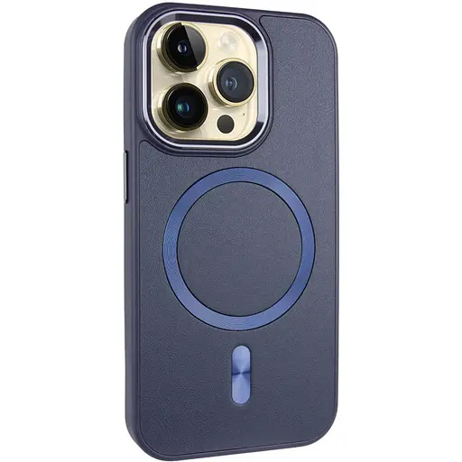 Шкіряний чохол Epik SnapCase with MagSafe для Apple iPhone 15 Pro Max 6.7 Dark Blue