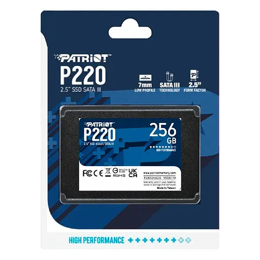 Накопичувач SSD Patriot P220 256GB 2. 5" 7mm SATAIII - фото 2