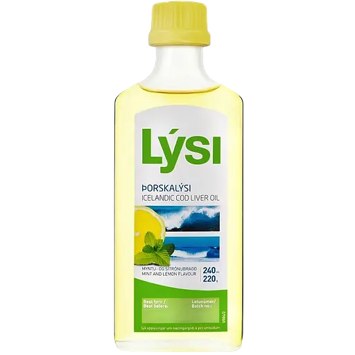 Набір Омега-3 Lysi; жирні кислоти EPA/DHA зі смаком лимона  + риб'ячий жир з печінки тріски з вітамінами A, D, E зі смаком лимона та м'яти  +  Kids з печінки тріски та тунця з вітамінами A, D, E + DHA-формула зі смаком лимона та манго 720 ми (3 шт. 240 мл) - фото 3