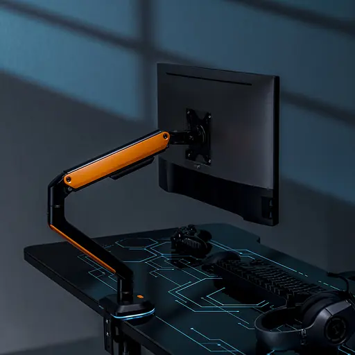 Кронштейн для монитора с RGB-подсветкой, регулировкой высоты, оборотом и наклоном ITech LDT63-C012GL 17-32" - фото 16