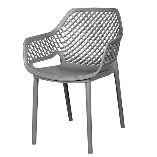 Стілець садовий пластиковий Bica Aria бежево-сірий - фото 1