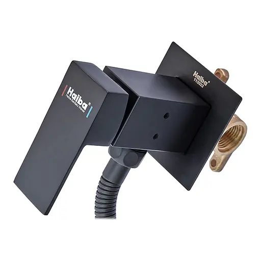 Гігієнічний душ прихованого монтажу Haiba Kubus 002 HB3952, Чорний матовий - фото 2