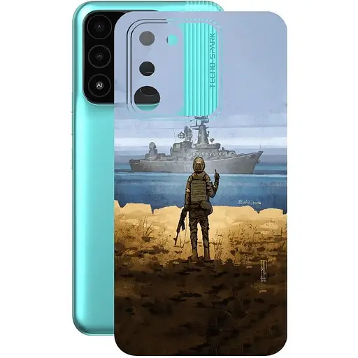 Защитная пленка StatusSKIN для Tecno Spark 8c Корпус Винил Корабль - фото 1