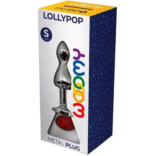 Металева анальна пробка Wooomy Lollypop Double Ball Metal Plug Red S діаметр 2.8 см довжина 8.5 см - фото 3