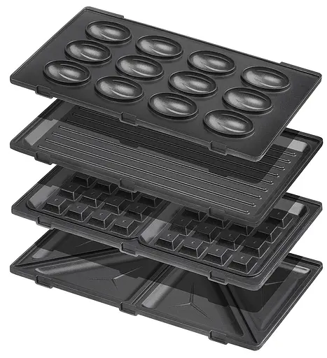 Мультимейкер Ardesto SM-H400S 700 Вт 4 пластины: сэндвич вафельная гриль орешница антипригарное покрытие индикатор готовности Black - фото 4