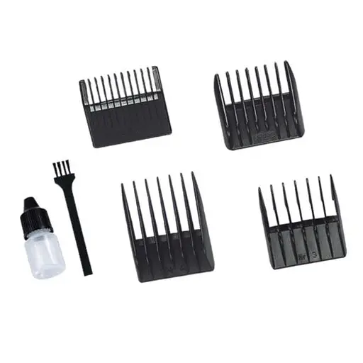 Машинка для стрижки волос Monte 5058-MT-R мужская машинка для стрижки 4 насадки Красный 15 Вт - фото 2