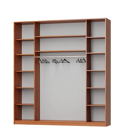 Шафа-купе тридверна MebelStar Комбо AL 2ДСП/Дзеркало 230x60x240 см Аляска білий (MBS-2105) - фото 2