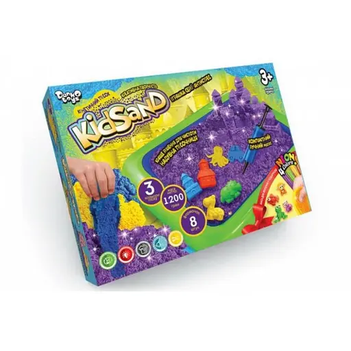 Набір для творчості Danko Toys Кінетичний пісок KidSand 3 кольори