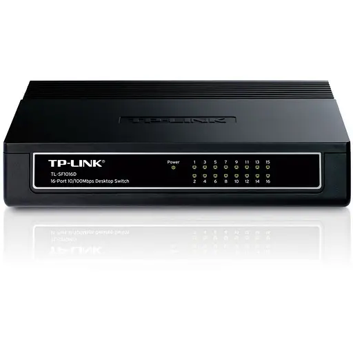 Коммутатор TP-Link TL-SF1016D неуправляемый настольный коммутатор - фото 2